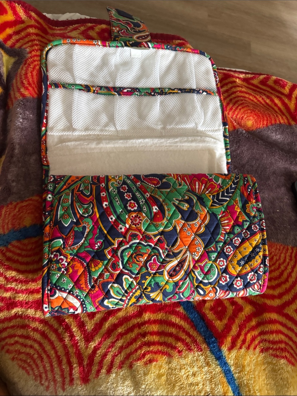 Quilted Paisley Baby Changing Pad - Multicolor